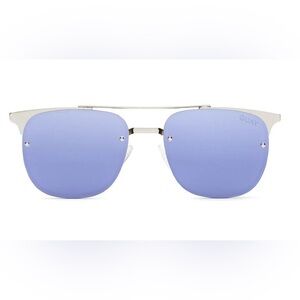 Quay Private Eyes Silver/Violet Mirror Sunglasses
